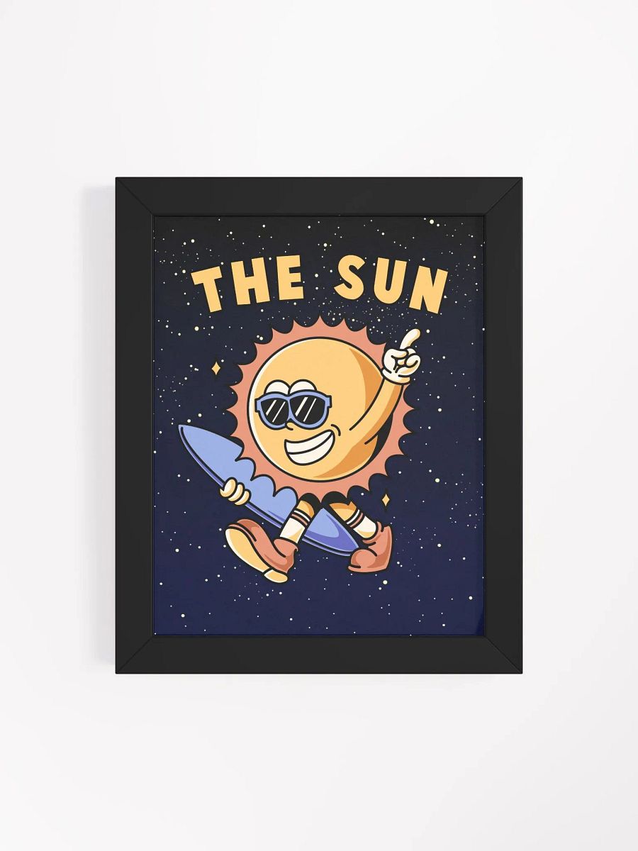 Retro Sun Framed Print product image (4)