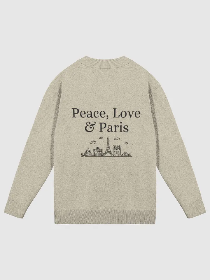 Peace, Love and Paris with Monuments Parisian Chic Knitted Cardigan | Beige product image (1)