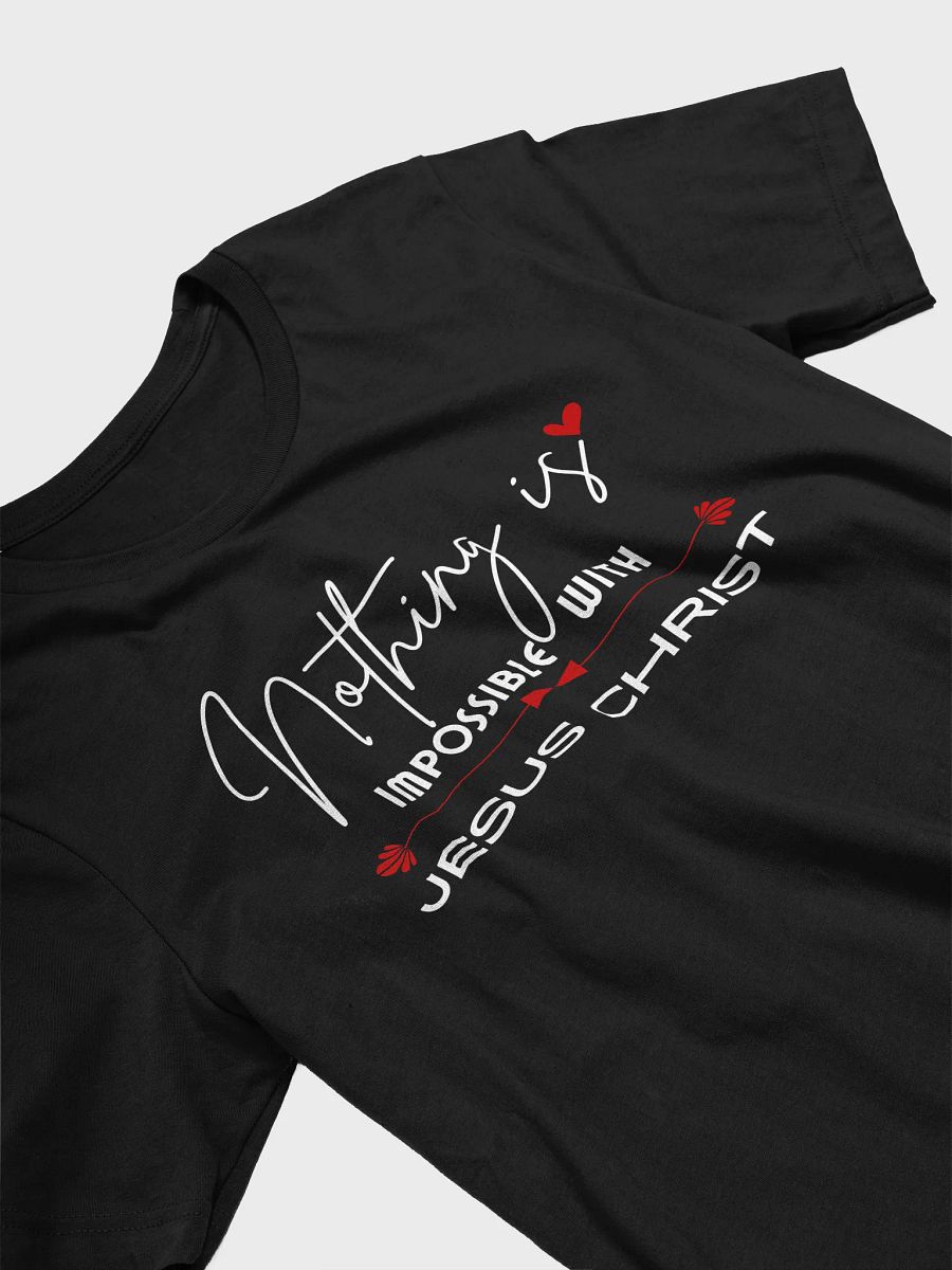 Nothing Is Impossible With Jesus Christ Bella T-Shirt - Dark product image (4)