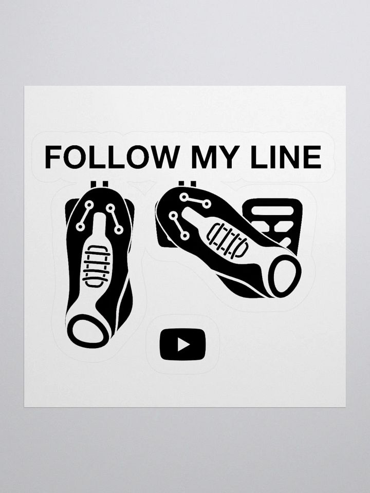 Follow My Line Sticker Black on White v2 product image (1)