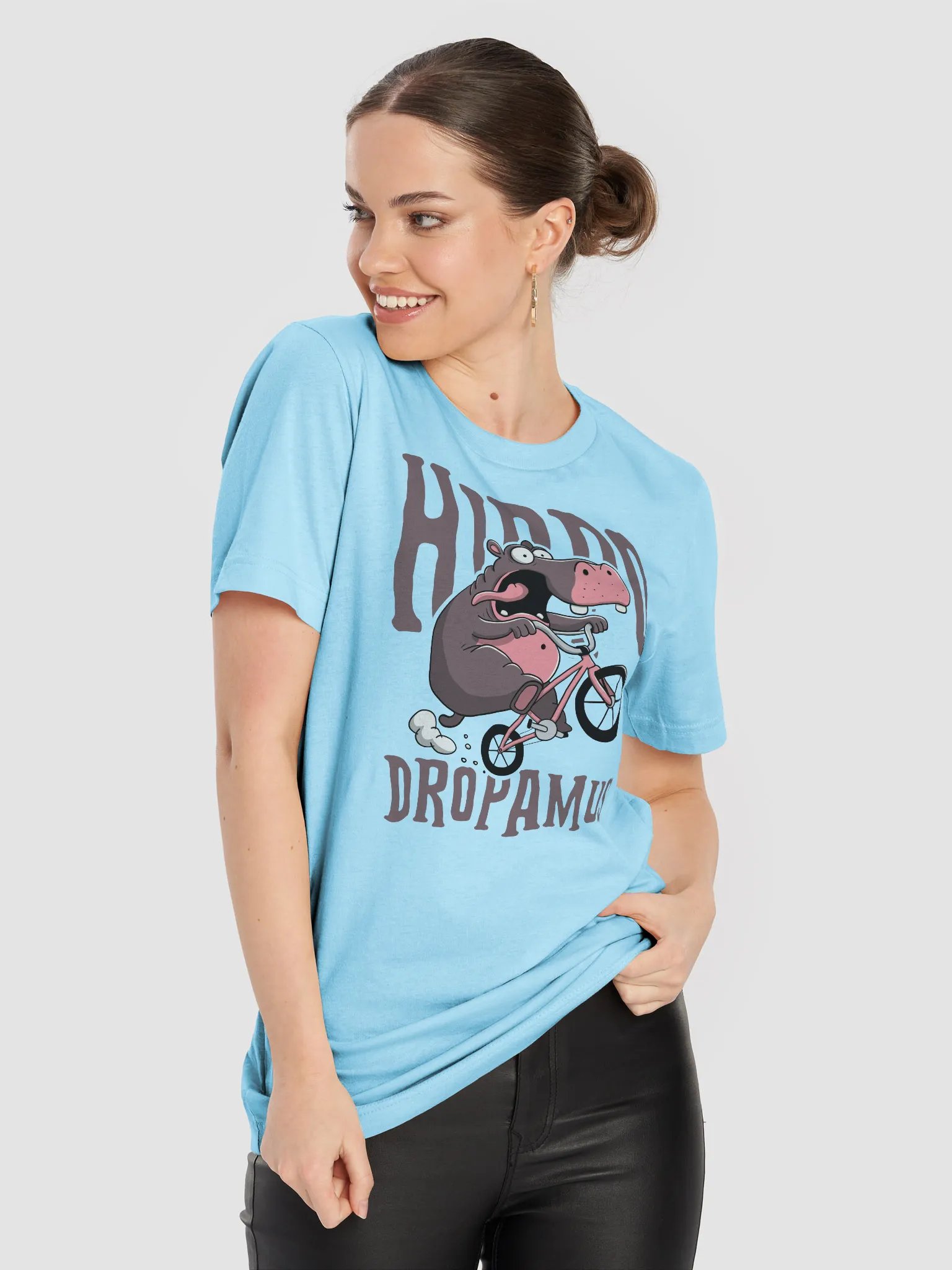 Hippodropamus Funny BMX T-Shirt – Hilarious Cartoon Hippo on BMX Bike | BMX Rider Gift Tee product image (8)