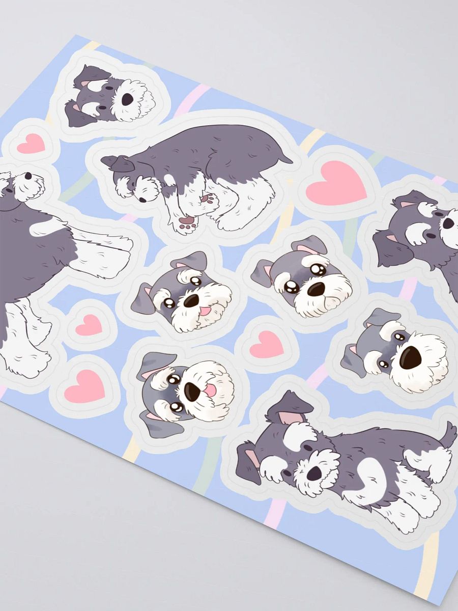 Schnauzer Love Kiss-Cut Sticker Sheet product image (3)