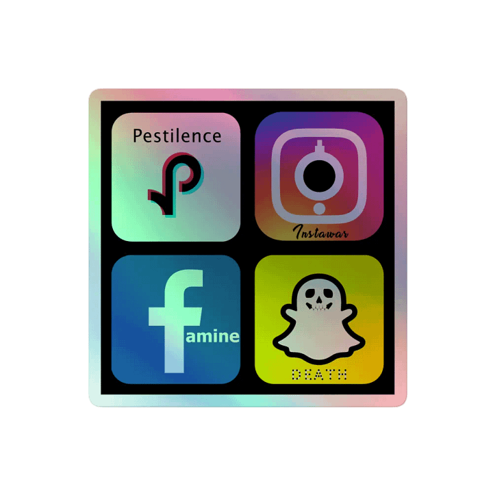4 apps of the Apocalypse Holo Sticker product image (2)