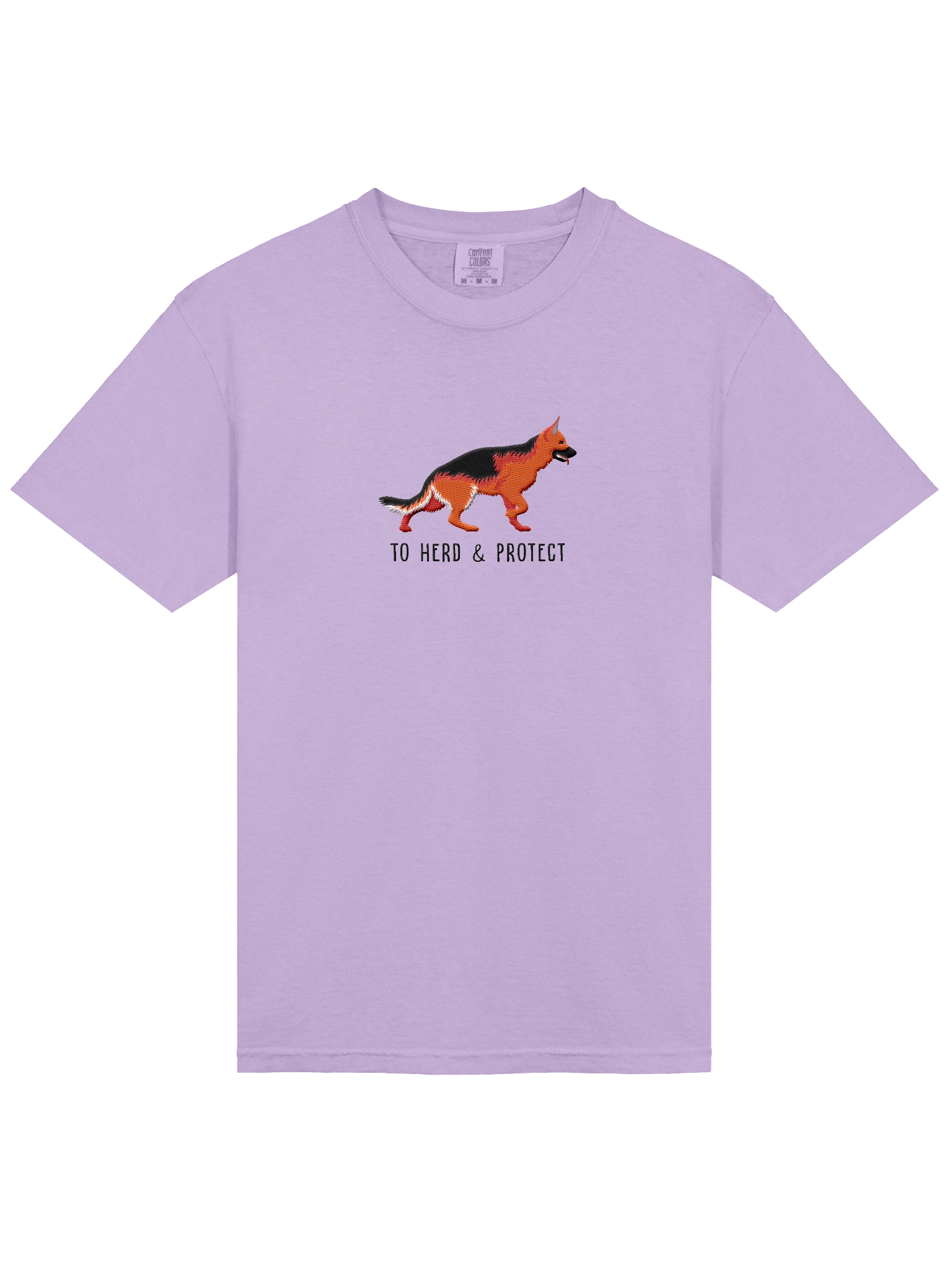 To Herd and Protect T-Shirt(Embroidered) of a German Shepherd(Red) product image (33)