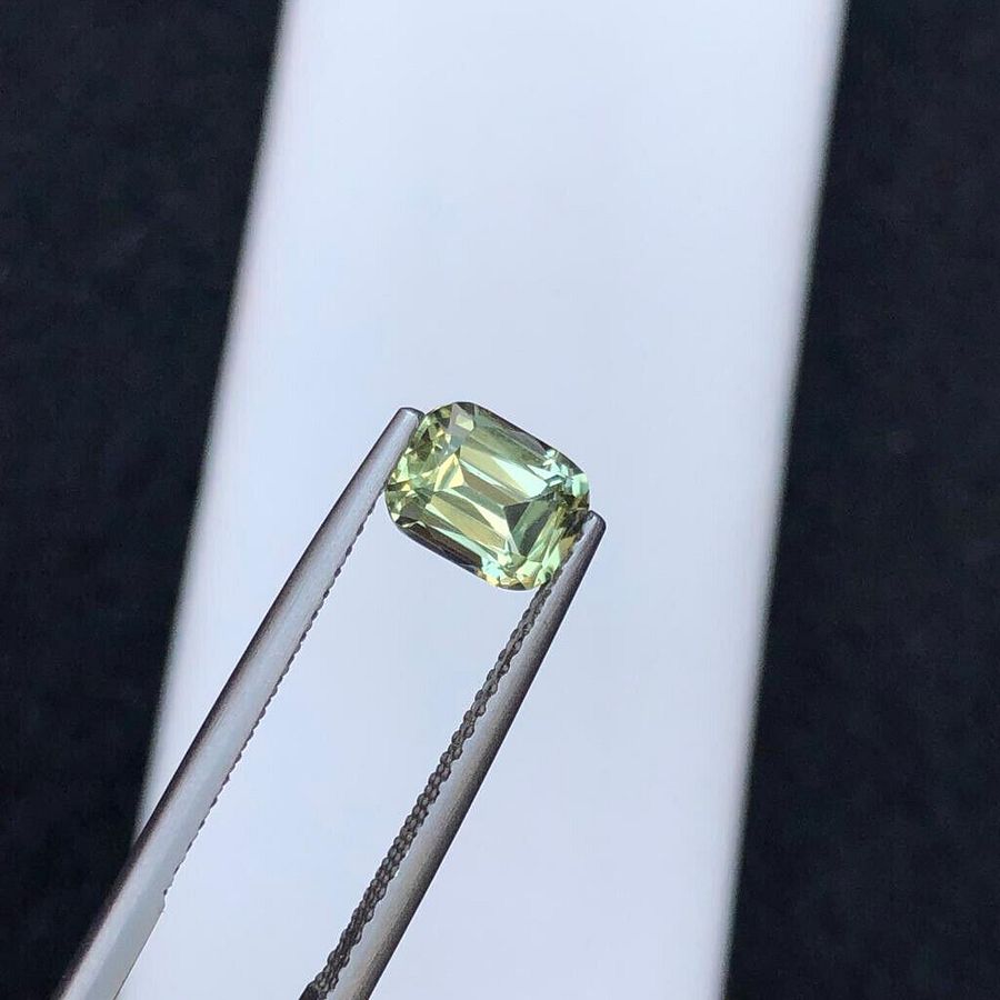 NATURAL GREEN TOURMALINE FOR RING CUSHION CUT GEMSTONE FOR JEWELRY, 1.25 CRT product image (4)