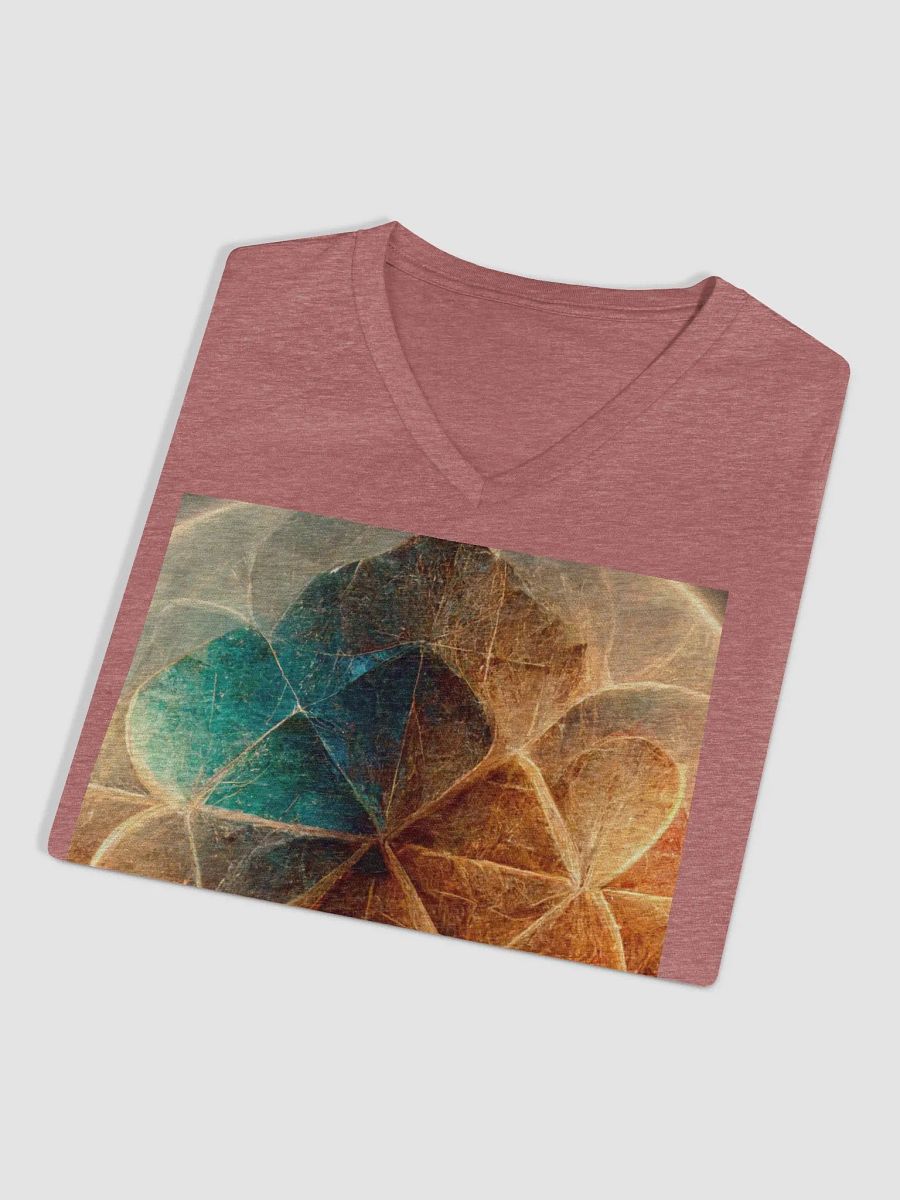 Symmetry in Earthy Tones V-Neck Tee product image (3)
