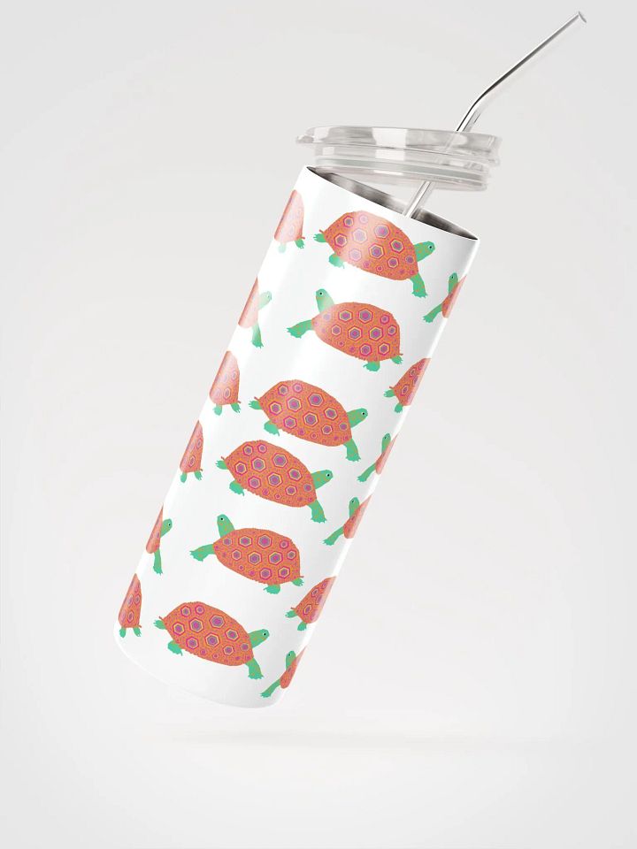 Miniaday Designs Orange Turtles Stainless Steel Tumbler on White product image (2)