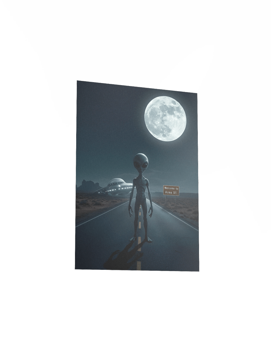 Under the Lunar Glow: The UFO Crash Landing Poster product image (12)