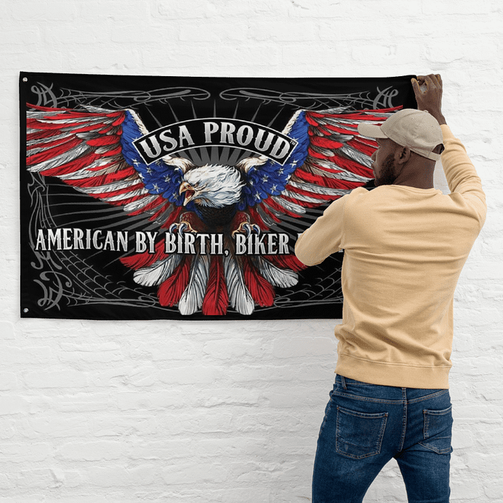 Proud Biker Eagle Flag product image (2)