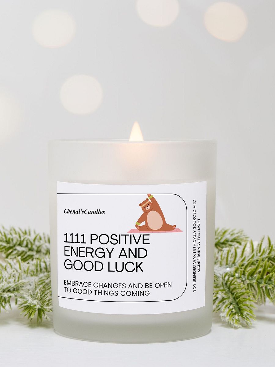 1111 Positive energy and good luck Frosted Candle product image (4)