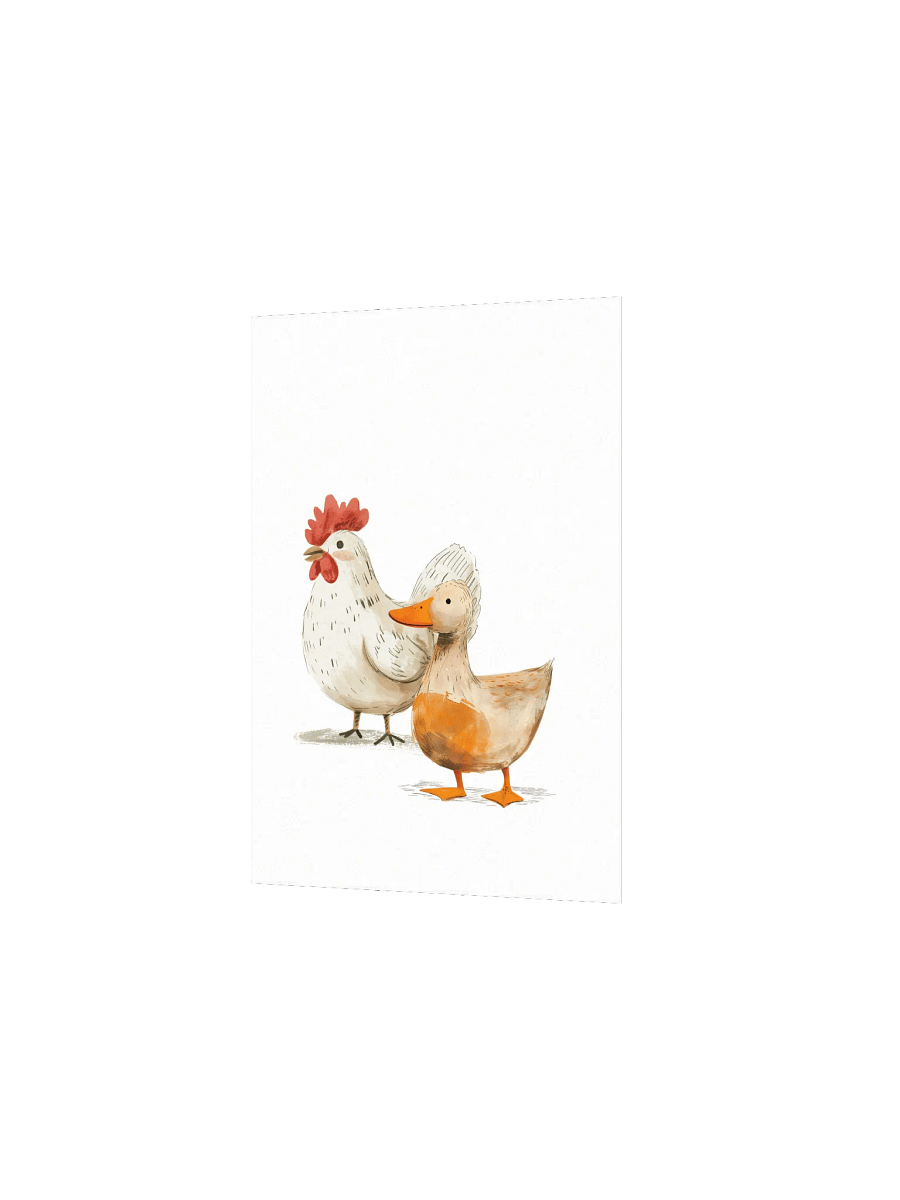 Cute Chicken and Duck Nursery Print product image (4)