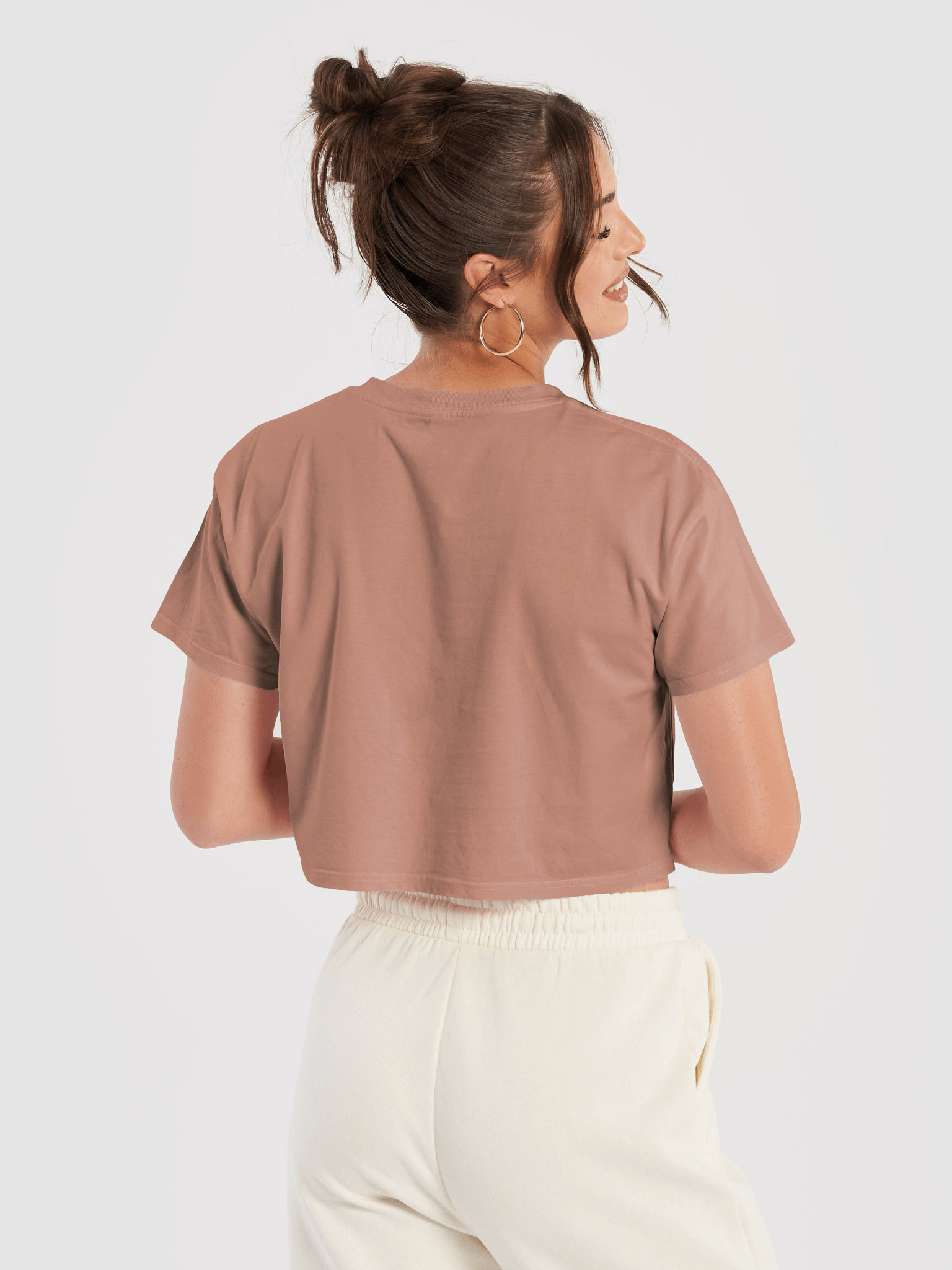 Classic Brownishh Crop Top (Tan) product image (7)