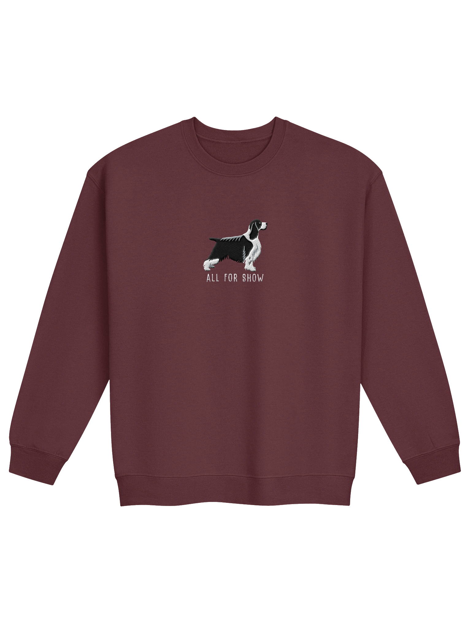 All For Show Sweatshirt (Embroidered) of an English Springer Spaniel(Black & White, Show Type) product image (6)