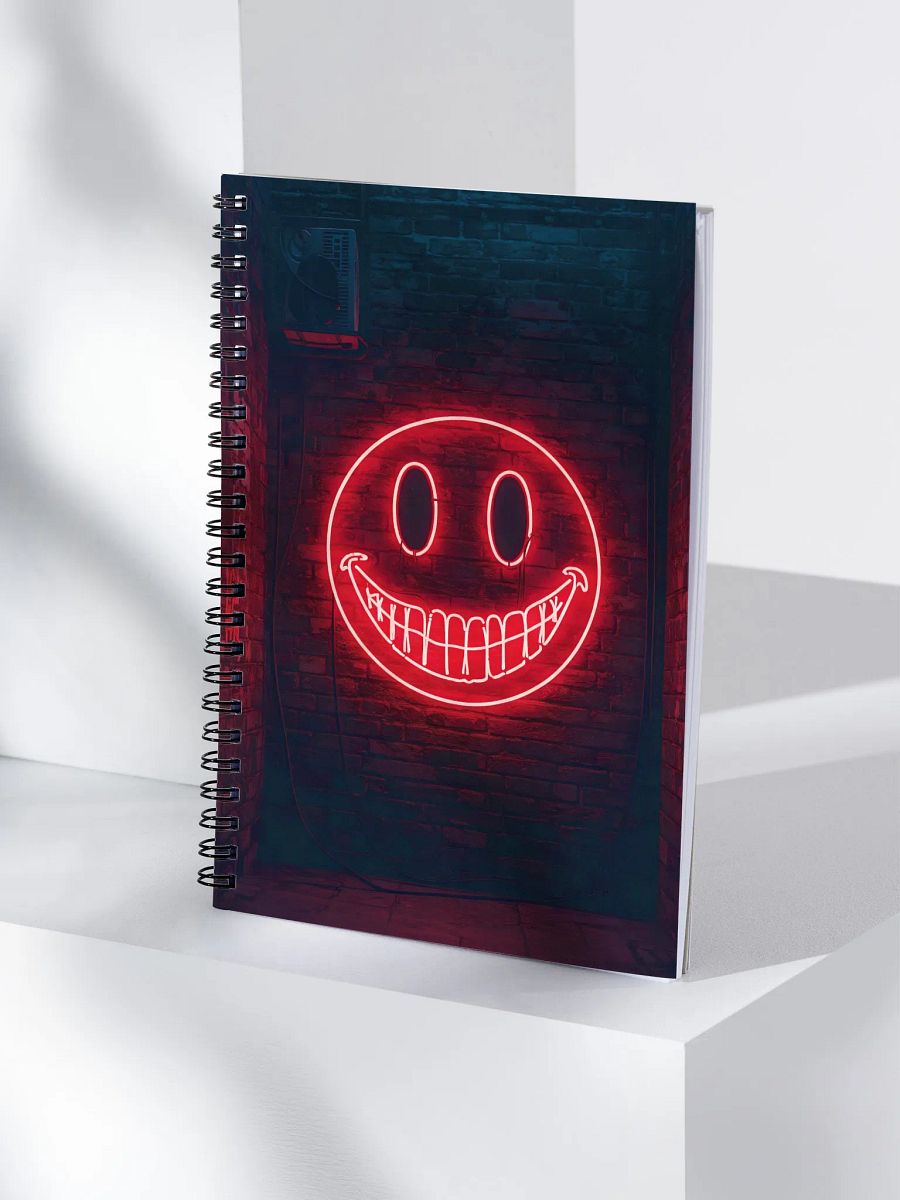 Neon Smiley Face Notebook product image (4)