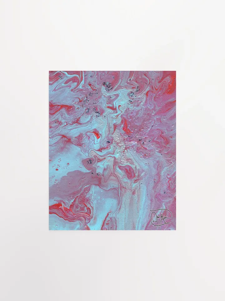 Metallic Blue Fluid Acrylic Print product image (1)