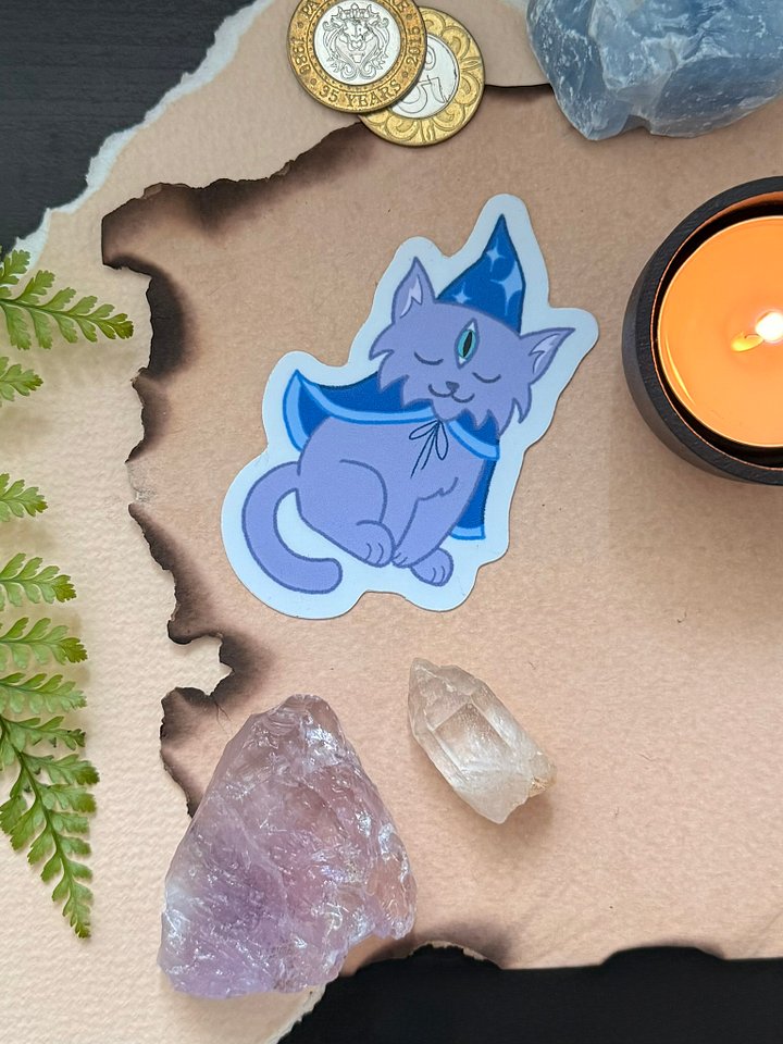 Wizard Critters - Magic Cat 3" Sticker product image (1)