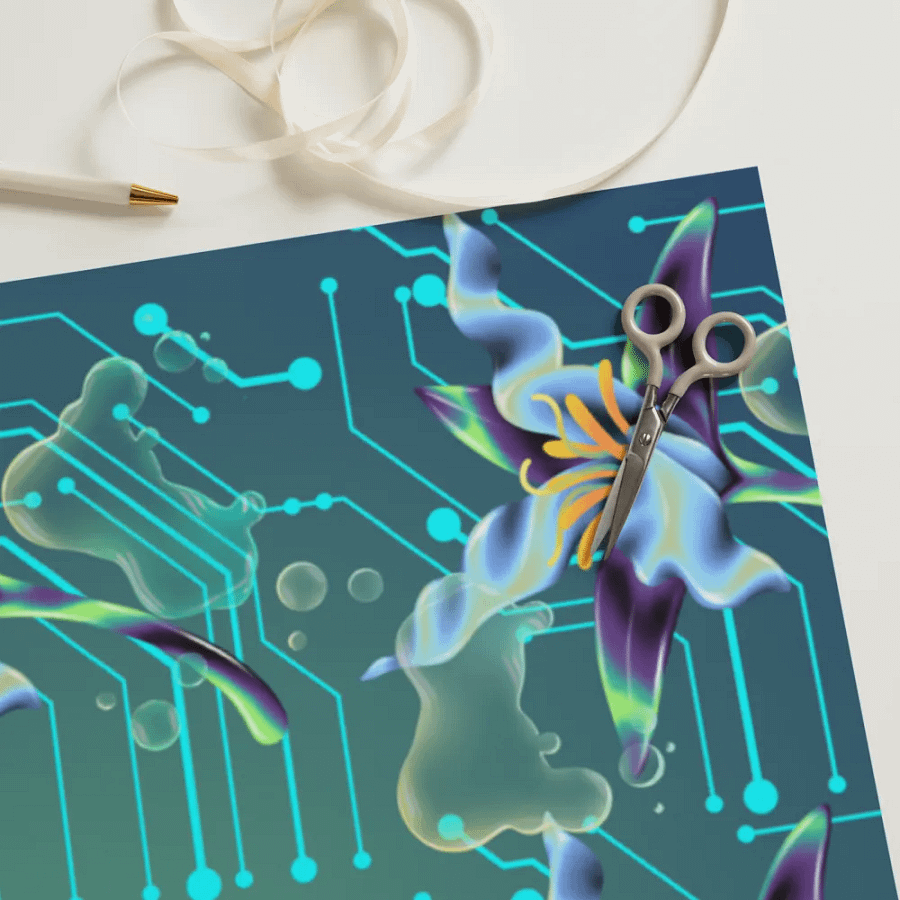 Stylish meta design wrapping paper product image (11)