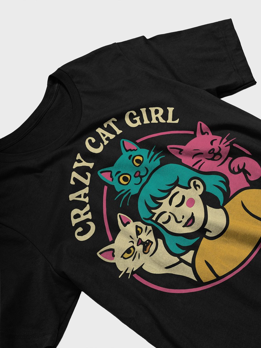 Crazy Cat Girl Vibes Tee product image (3)