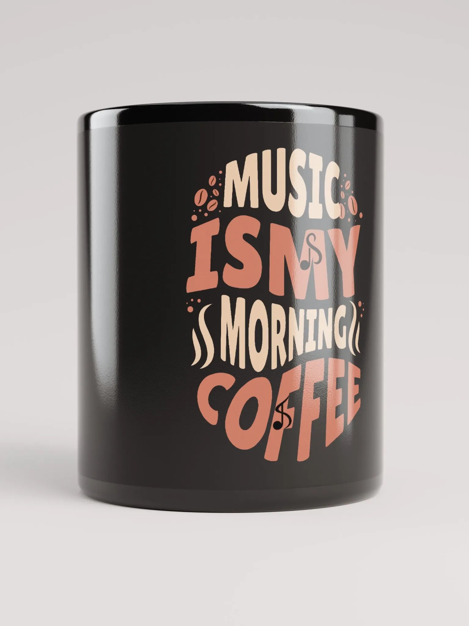 Music Coffee - Black Glossy Mug product image (9)