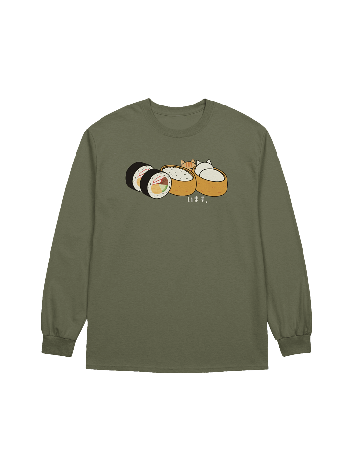 Inari Sushi and Futomaki Cat - Unisex Adult Long Sleeve T-shirt product image (1)