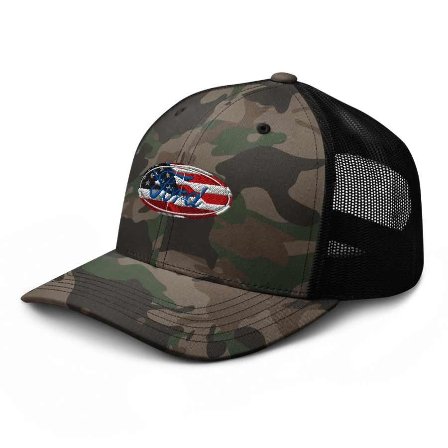 Freedom Script Camo Trucker Hat product image (4)