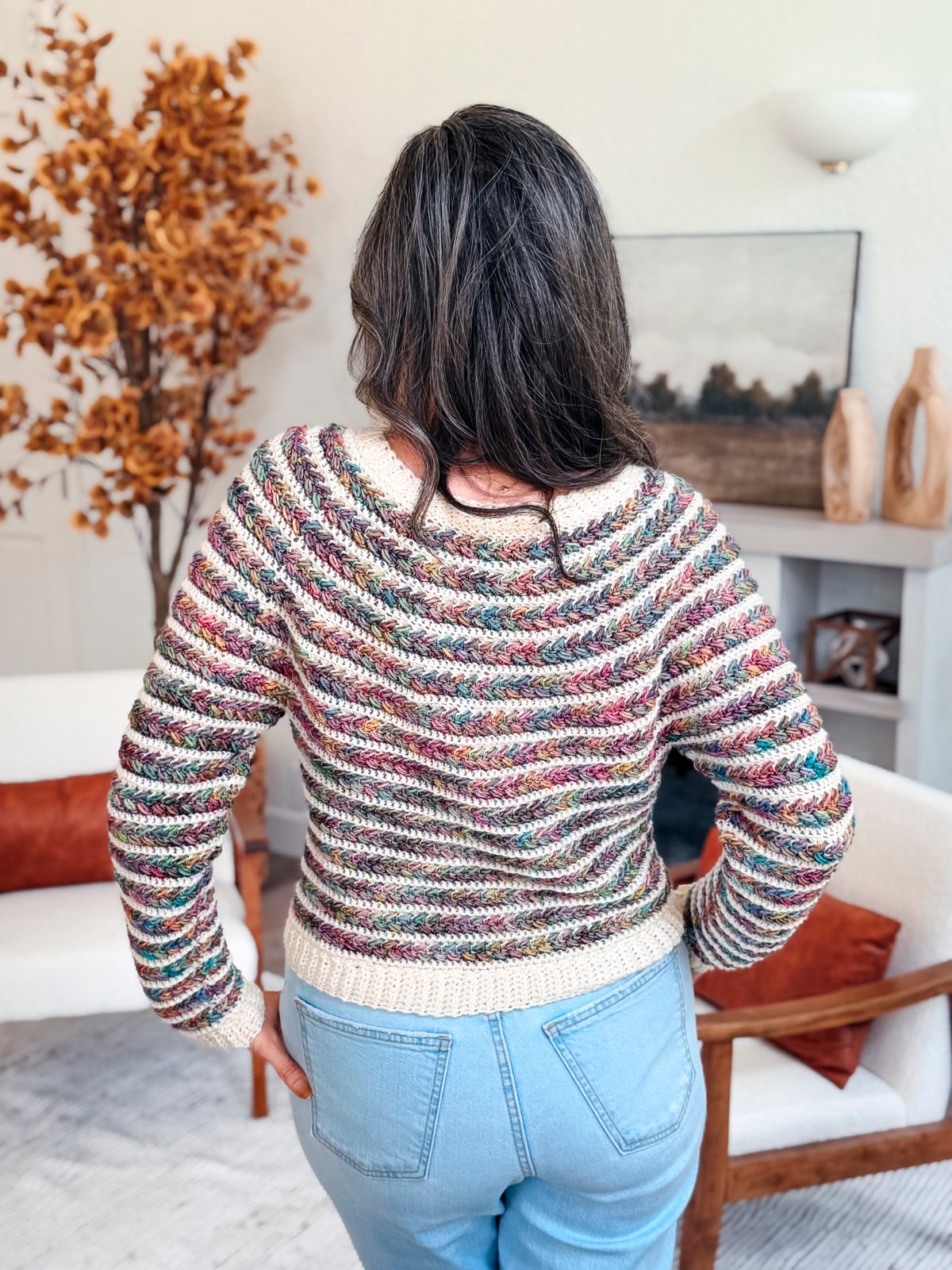 Wheat Stitch™ Crochet Sweater Pattern product image (9)