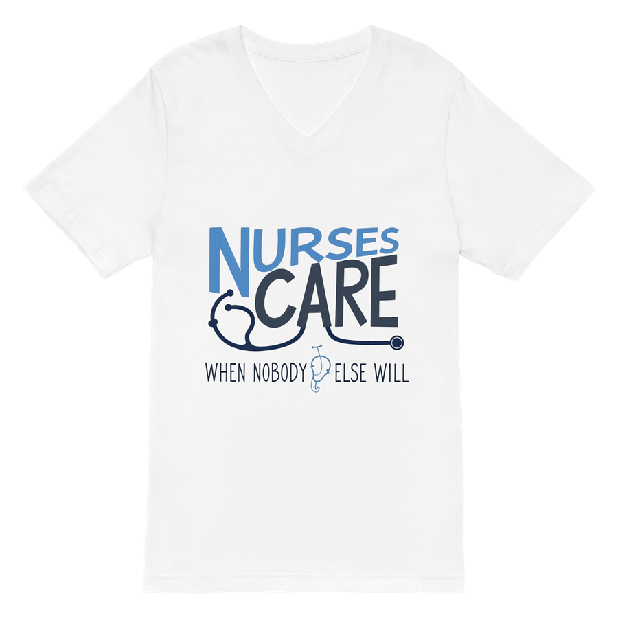 Nurses Care Stethoscope V-Neck Tee product image (2)