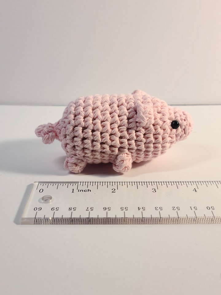 Handmade Amigurumi Mini Pig Stuffed Animal product image (2)