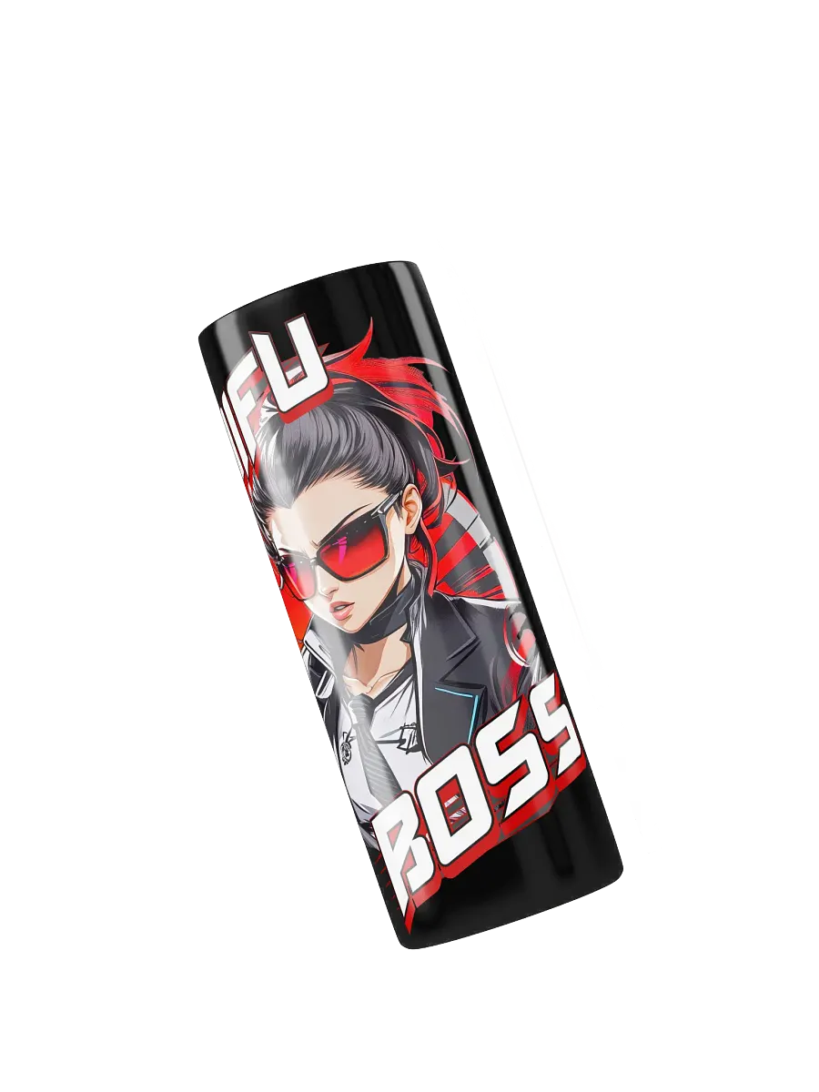 Waifu Boss 20 oz Skinny Stainless Steel Tumbler - Black - v1 product image (5)