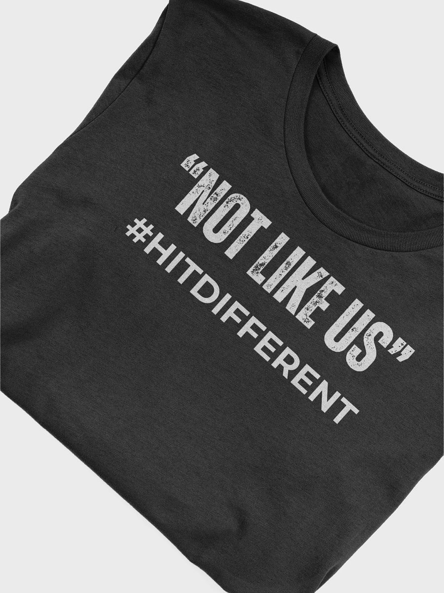 DJ T-Shirt, Rapper T-Shirt, Bella+Canvas Triblend Short Sleeve "NOT LIKE US" SLOGAN T-Shirt in Black. product image (5)