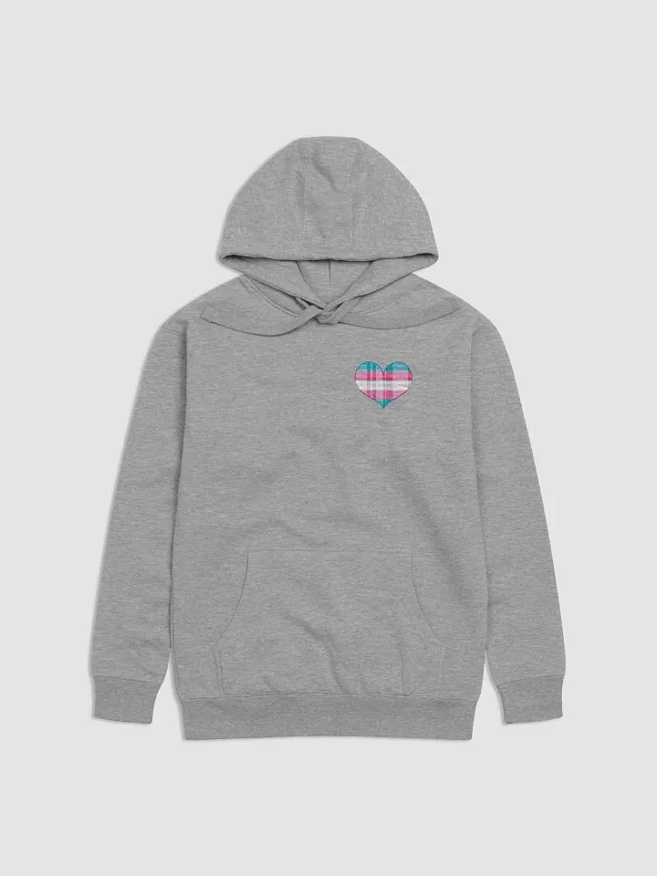 Flannel Heart Hoodie - TransPride product image (1)
