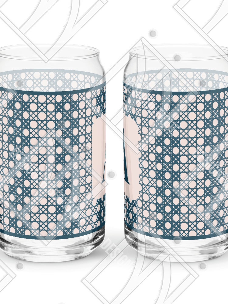 Le Rose Blue Monogram A Can-Shaped Glass product image (7)