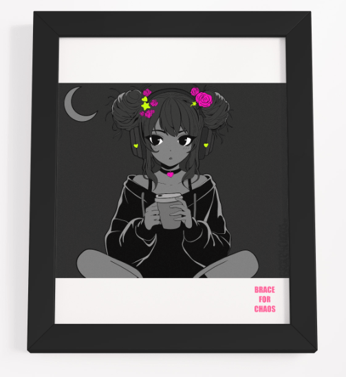 Esther: Space Bun Coffee Anime Girl Original By Brace4Chaos product image (2)