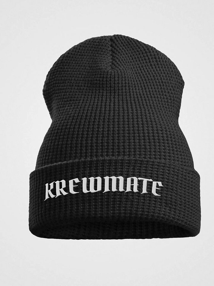 Krewmate Essentials Beanie - Waffle (White Logo) product image (1)