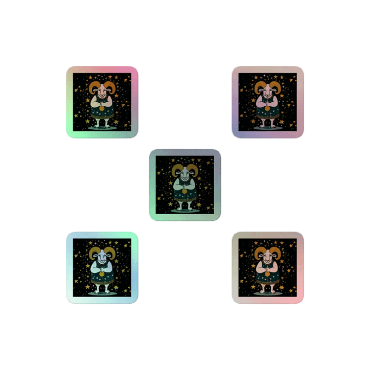 Aries 2025, Adorable Ram, Holo Sticker Pack product image (2)