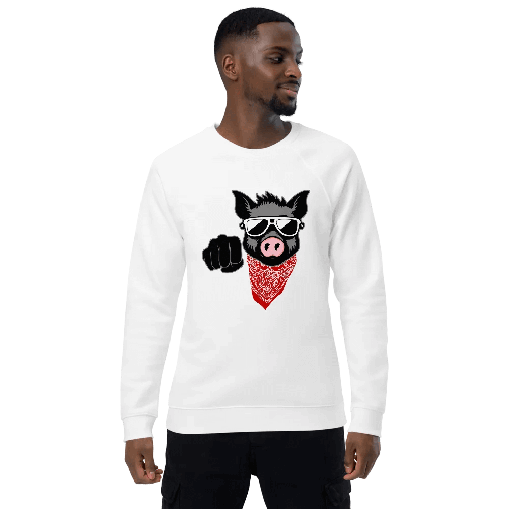 Fist Pig · organic raglan sweatshirt product image (1)