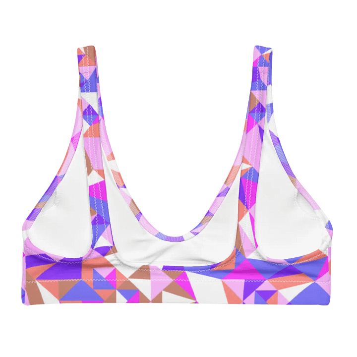 Colorful Vector Patterns Design Padded Bikini Top - v5 product image (1)
