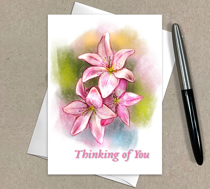 Pink Lily Greeting Cards, 5x7