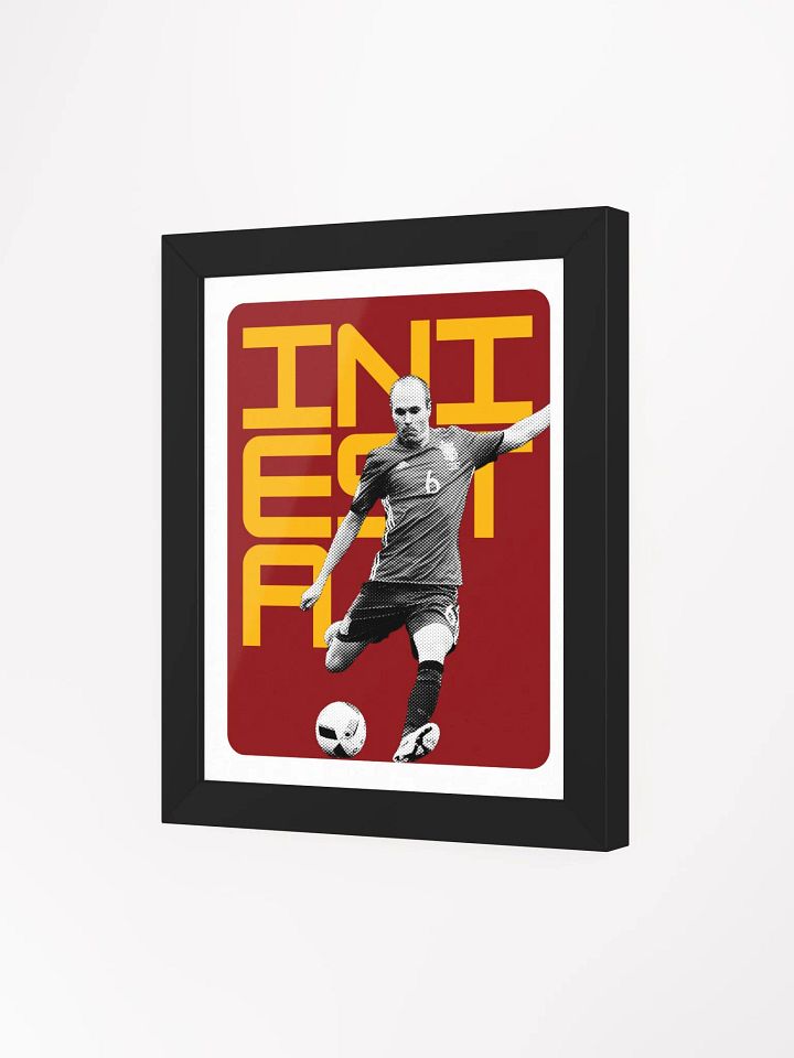 Andrés Iniesta BW Spain Name Art Framed Print product image (2)