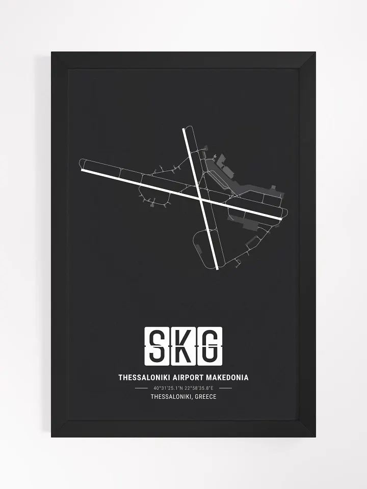 Framed Airport SKG Premium Map On Matt Paper product image (1)