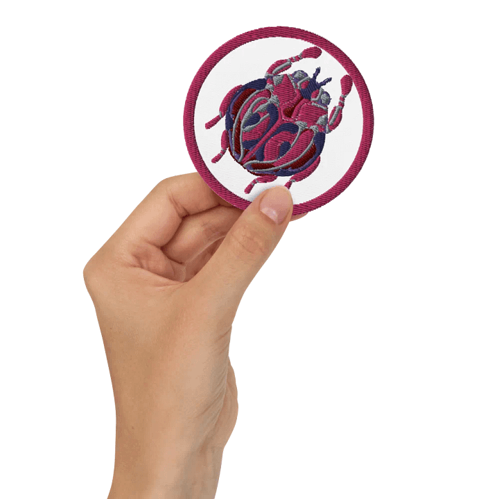 Pink Ladybug Embroidered Patch product image (10)