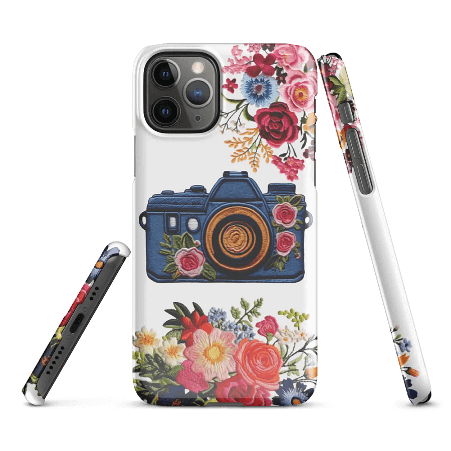 Flower Camera Embroided Look - Snap iPhone® Case product image (1)