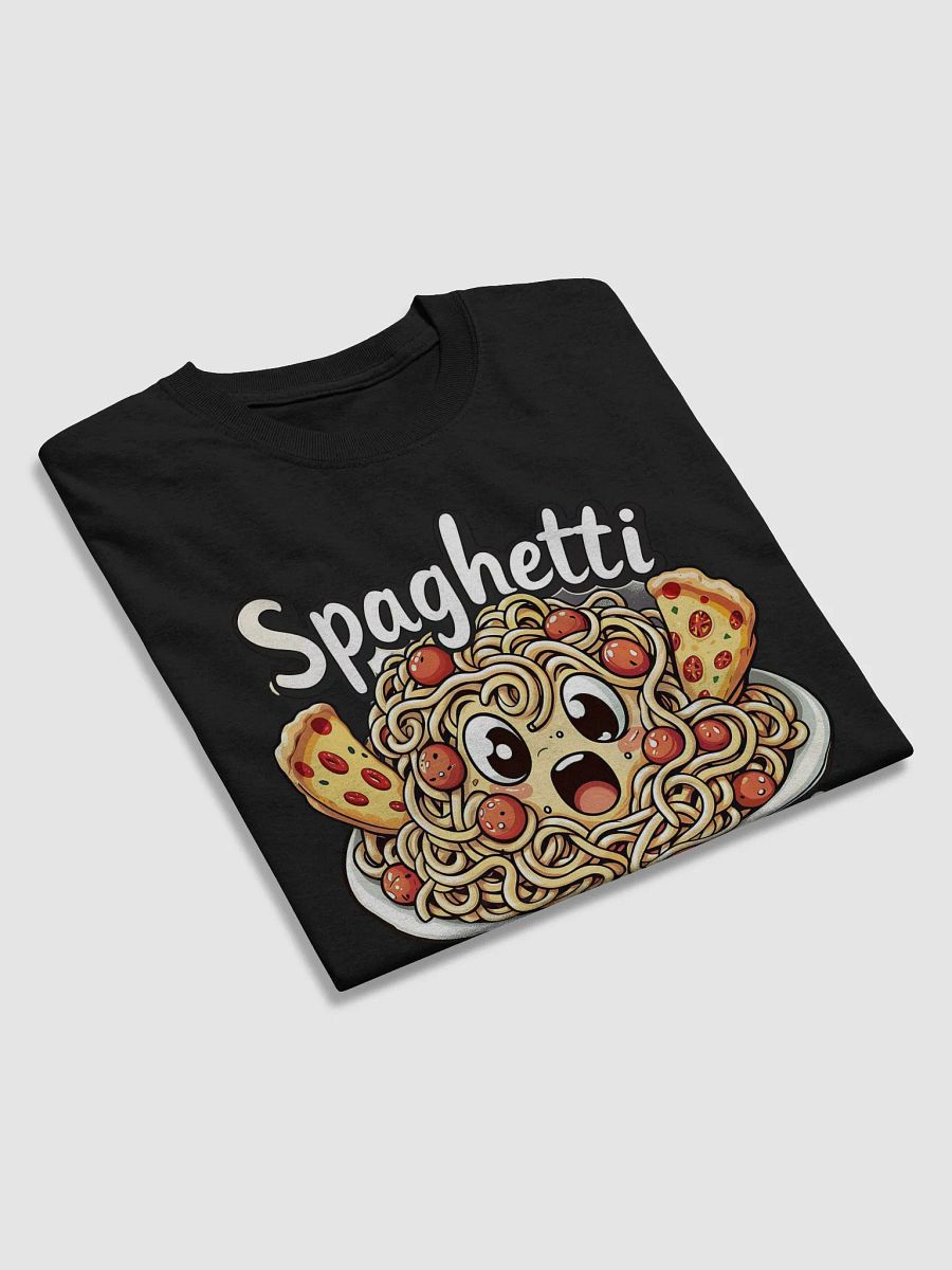 Spaghetti Surprise Pizza Face T-Shirt - Funny Cartoon Streetwear Tee - Gildan Heavyweight Unisex Graphic Shirt - Quirky CrazyBright Design product image (6)