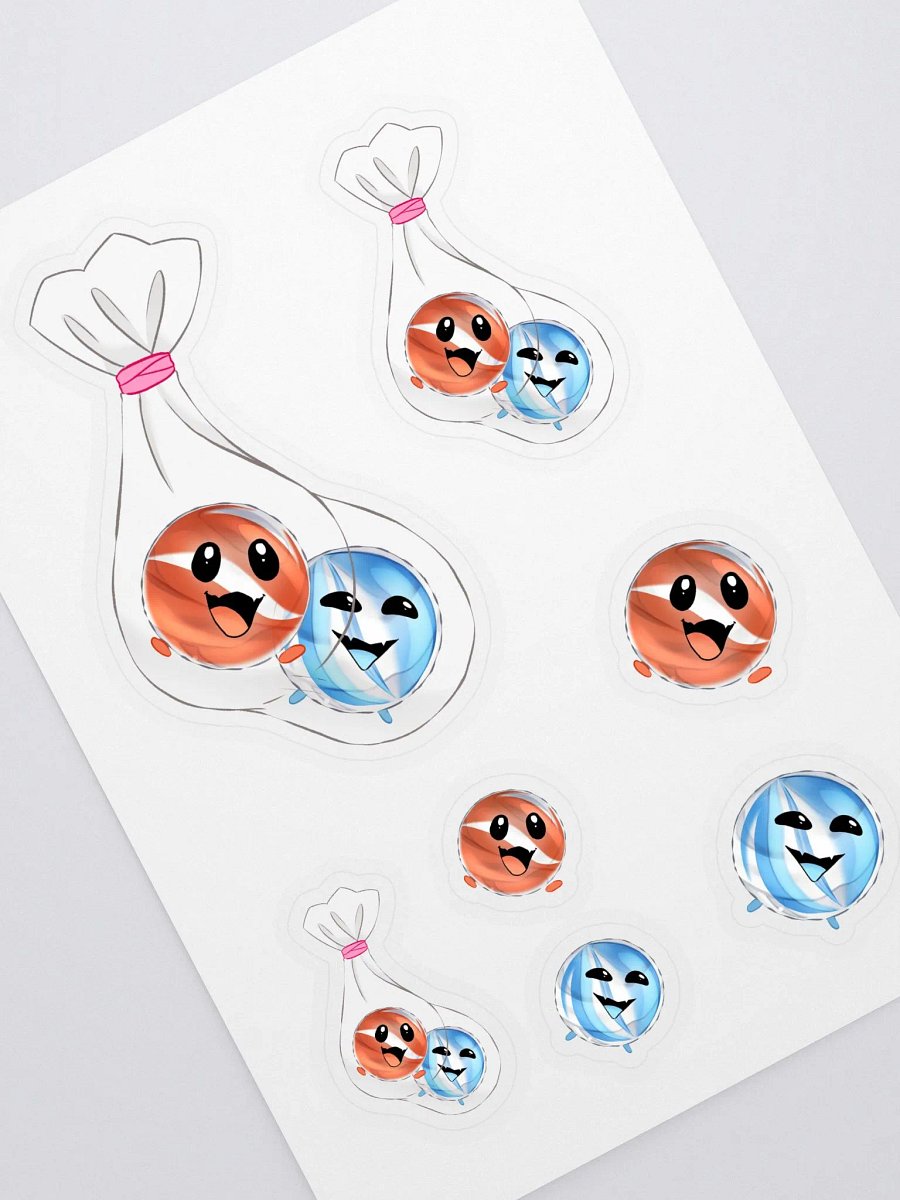 Two Marbles in a Bag Cute Version Sticker product image (1)