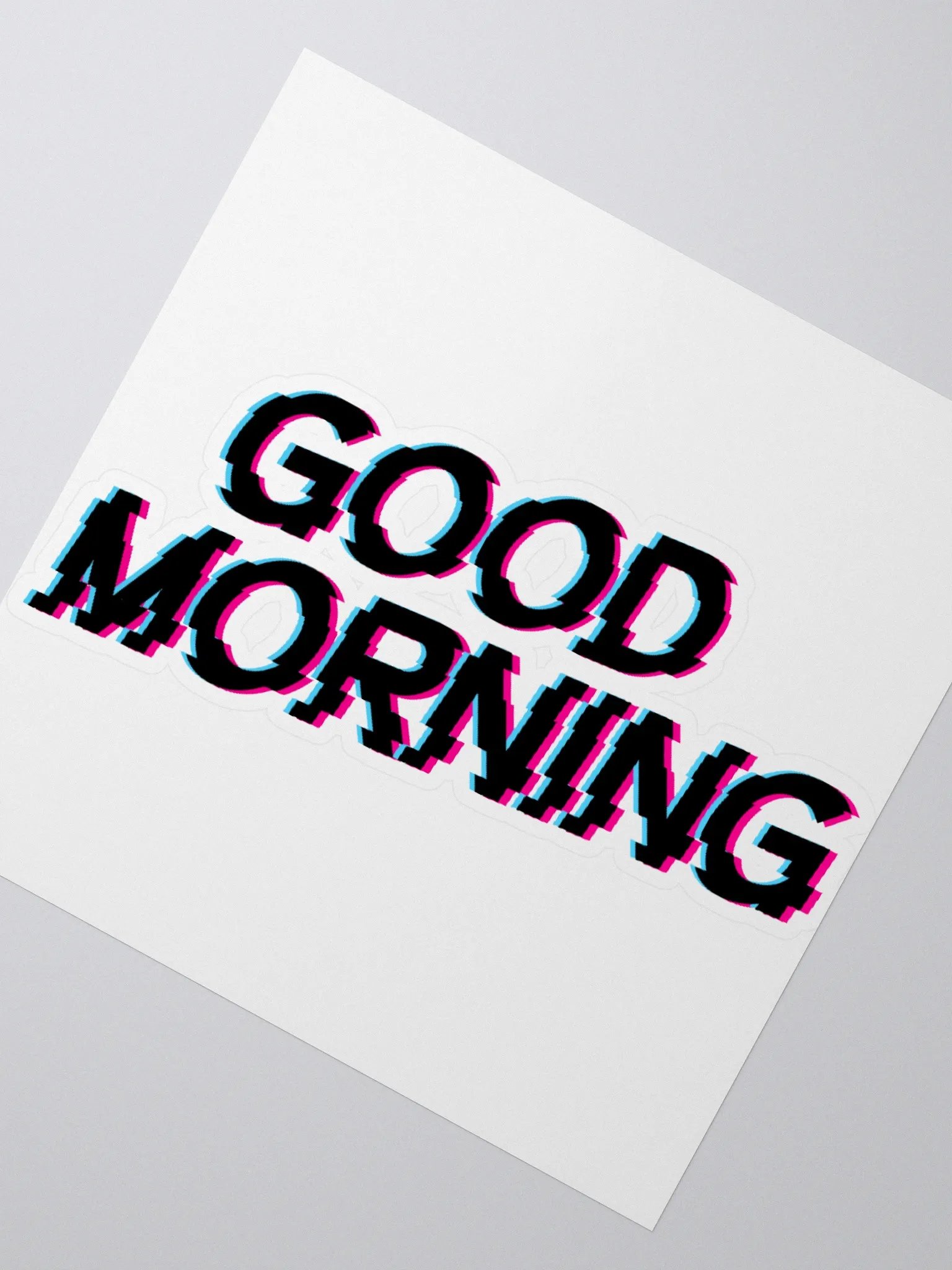 Black Good Morning Sticker product image (2)