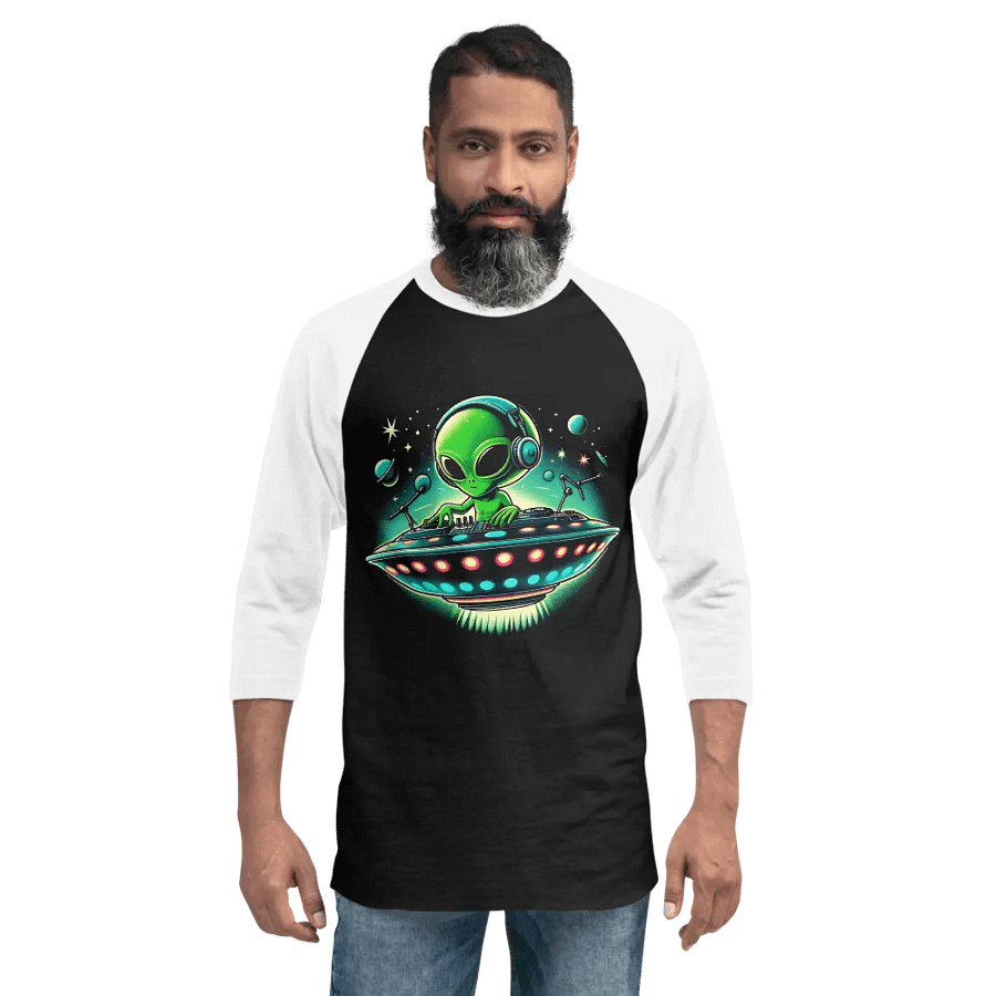 Alien DJ Baseball Style Tee - Dark Torso Colors product image (6)