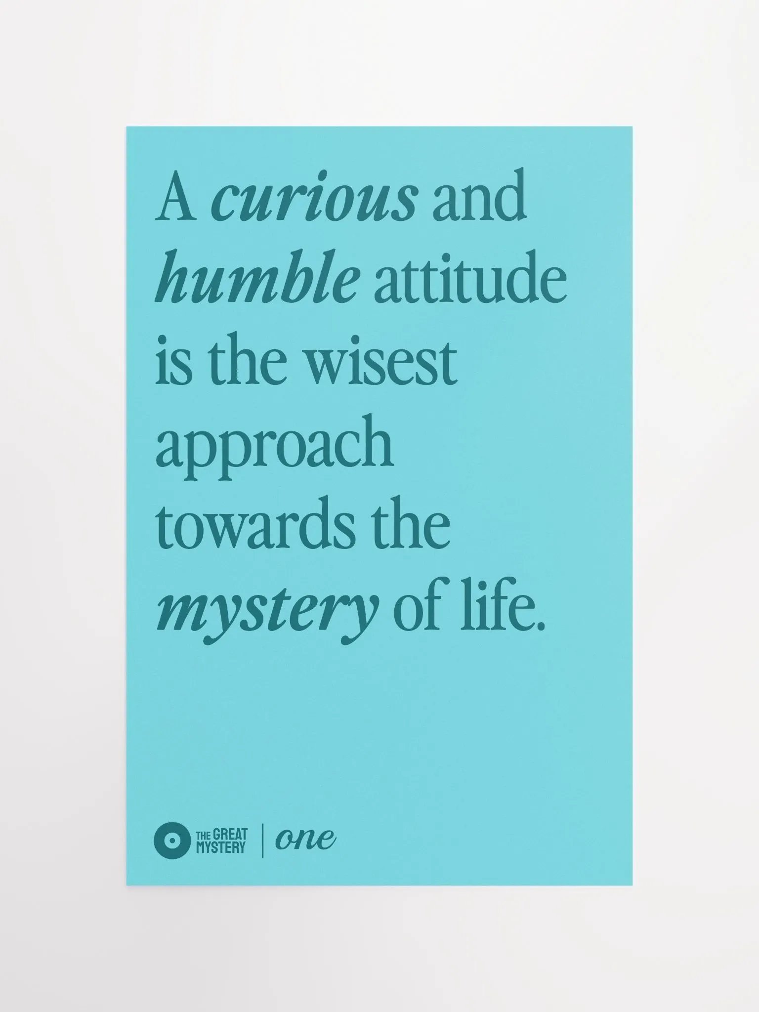 The Curious and Humble Poster (Cyan) product image (12)