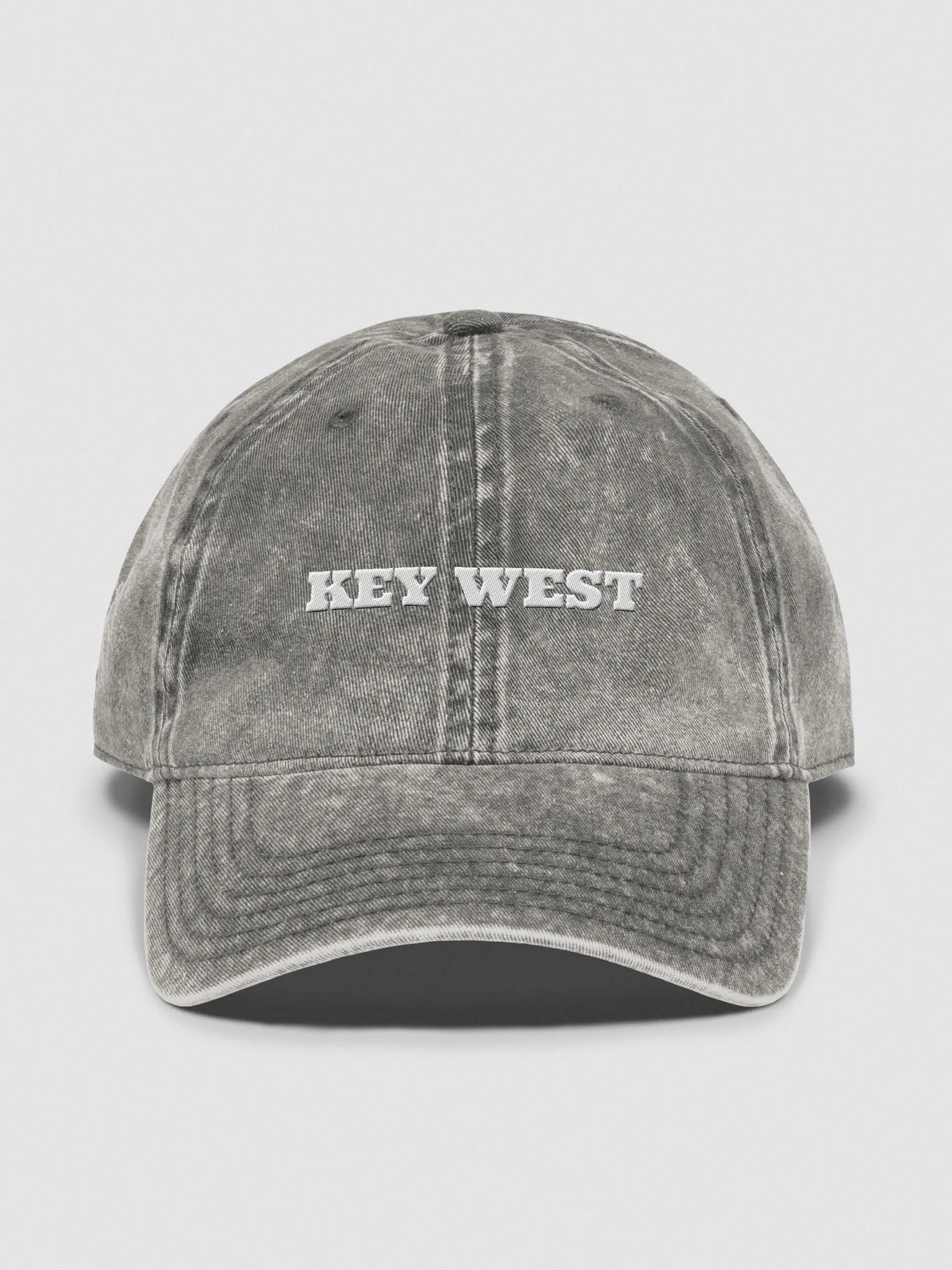 Key West Embroidered Vintage Wash Denim Dad Hat product image (2)