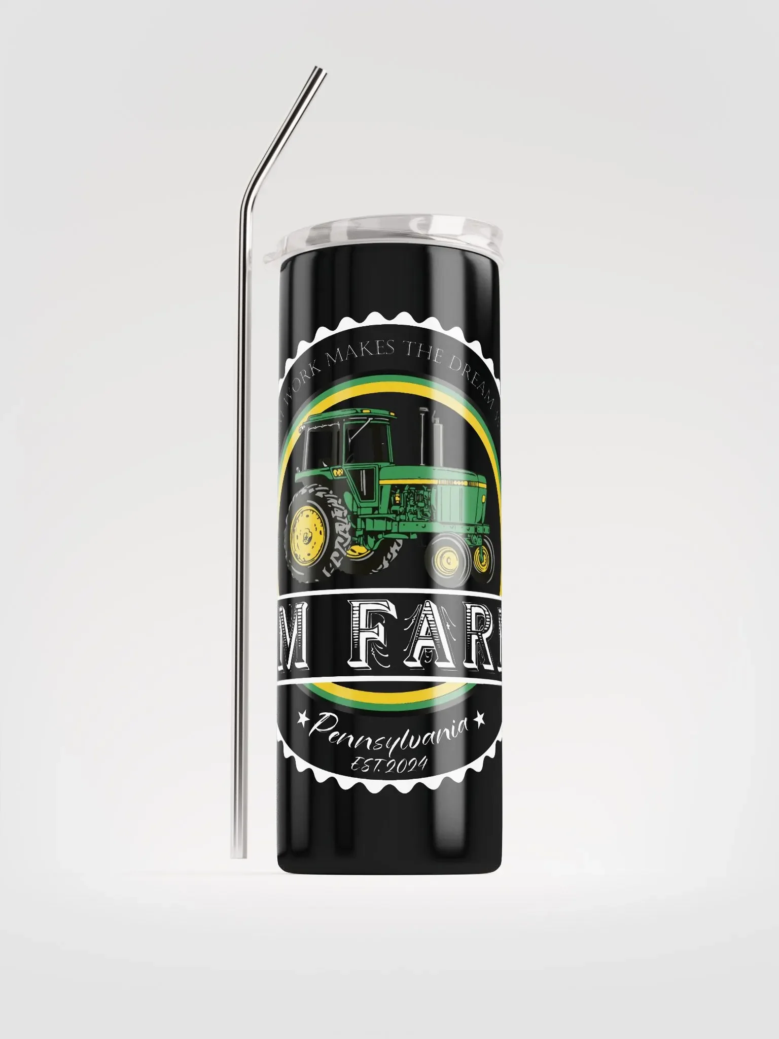 Rustic Tractor Emblem Stainless Steel Tumbler product image (1)