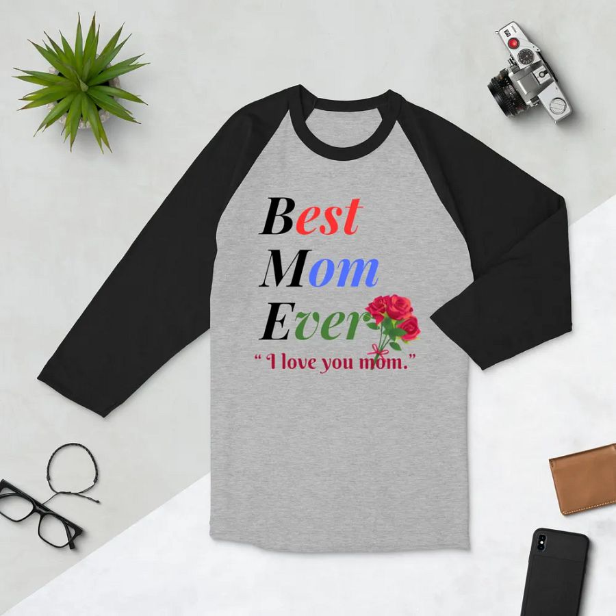 Best Mom Ever Tultex Fine Jersey Raglan Tee product image (4)